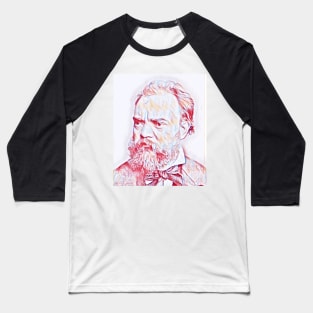 Antonín Dvořák Portrait | Antonín Dvořák Artwork | Line Art Baseball T-Shirt